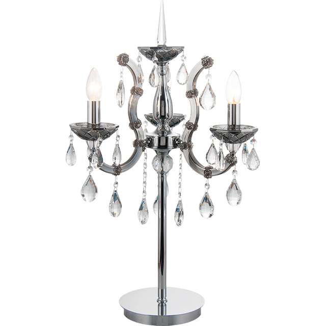 Classic Smoke Crystal Chandelier Design Canteen Table Lamp 3lys E14