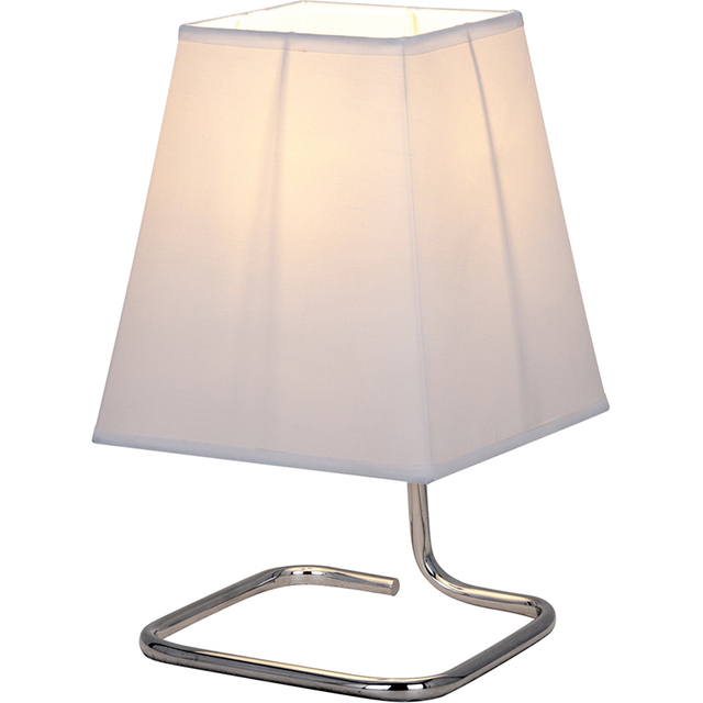 Simple Plain Table Lamp with Handmade Beige White Bracing Wire Shade E14