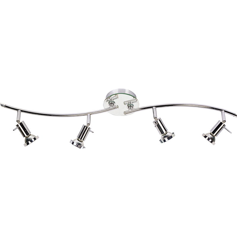 Modern Multi-Directional Adjustable with 2 Curve Swinging Bars Bathroom Ceiling Spot Light 4lys GU10