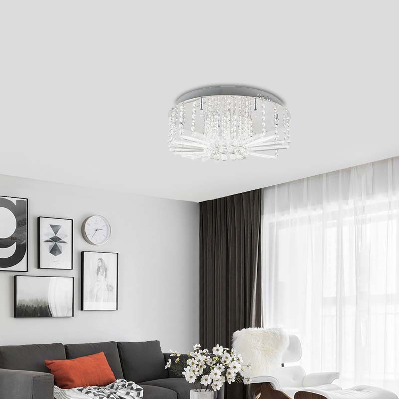 Modern Elegant Design Round Crystal Glass Ceiling Light Dia.45 G4