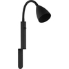 Modern Sand Black Wall Spot Light with Adjustable Flex Arm and Flat Clip, Ideal for Home Decor